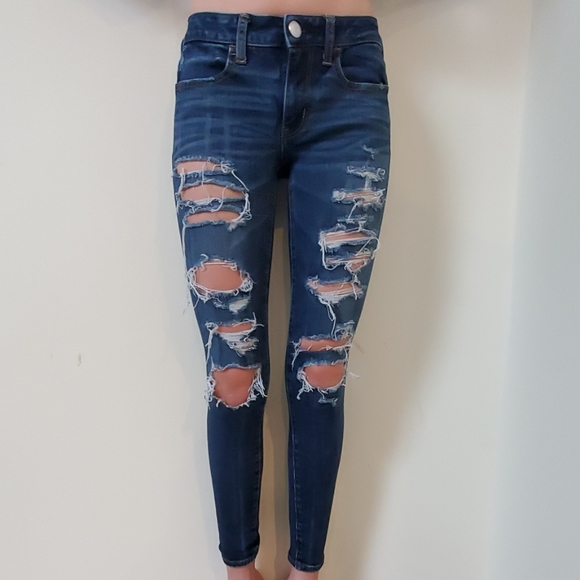 American Eagle destroyed jegging, size 2 - Picture 1 of 7